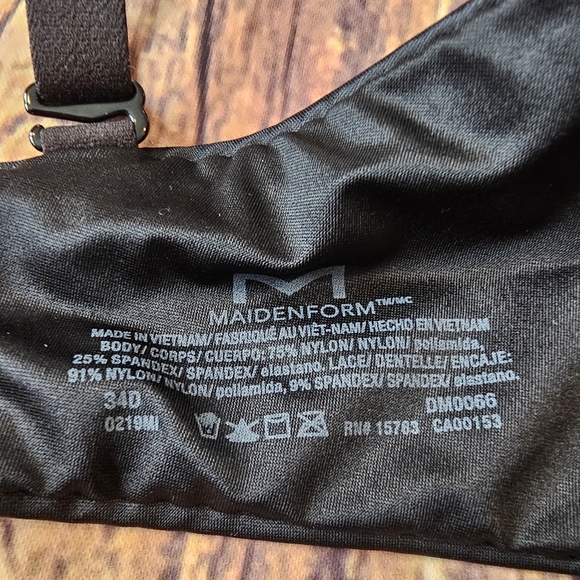 Maidenform Size 34D Black Push Up Bra Dreamwire Technology Comfort New w/ Tags - Picture 8 of 8